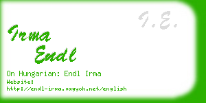 irma endl business card